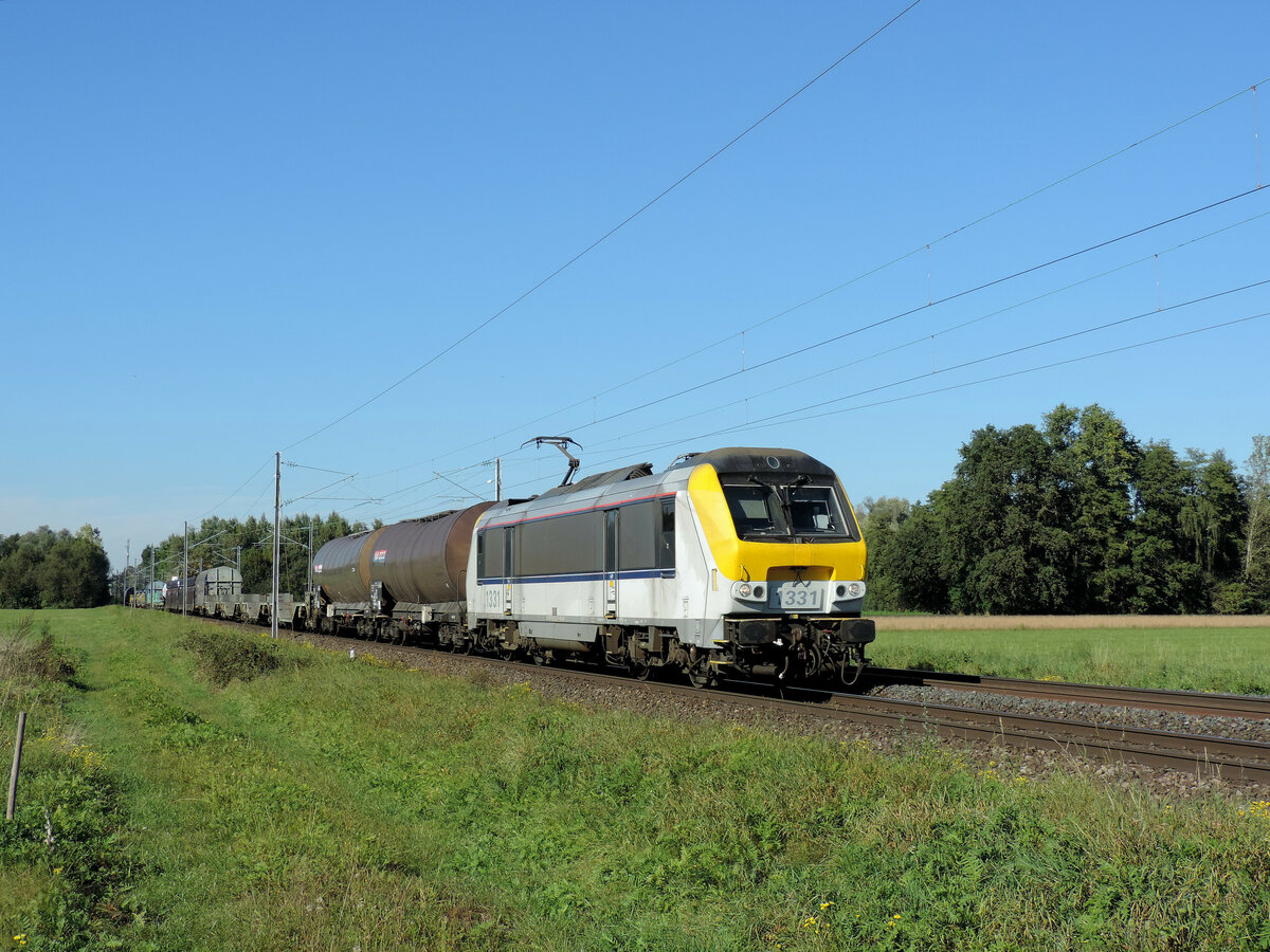 Eckwersheim - 26. September 2023 : HLE 1331 mit einem Gemichten von Woippy nach Hausbergen.