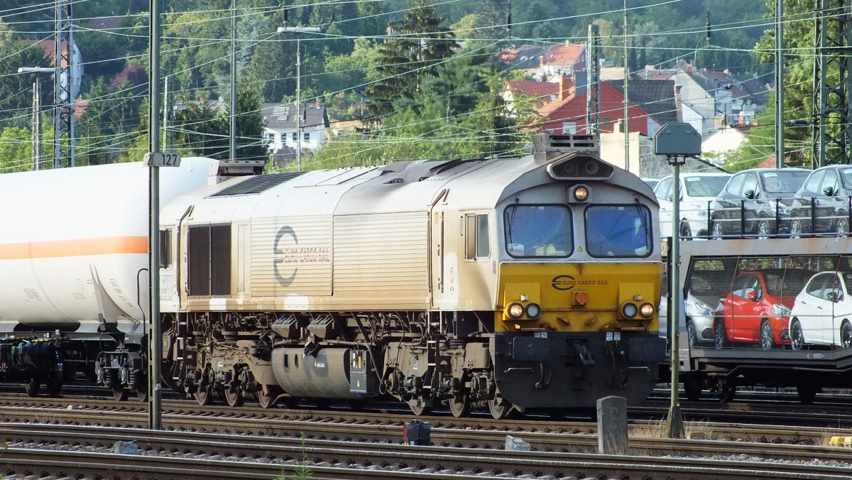 ECR 077037 mit einem Kesselzug in Saarbrücken den 23.07.2015