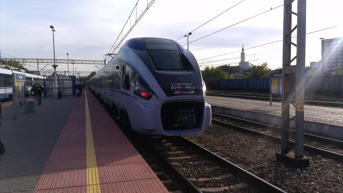 ED161-005 in Bahnhof Bialystok, 7.09.2019