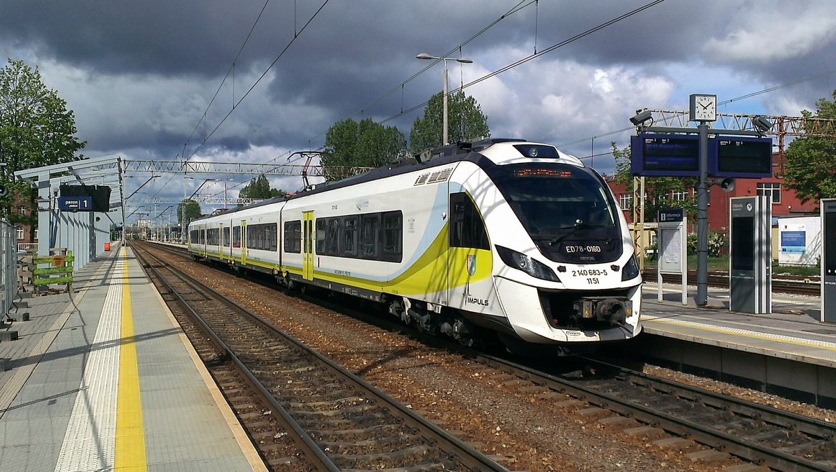 ED78-016 in Bahnhof Zielona Gora, 5.05.2019