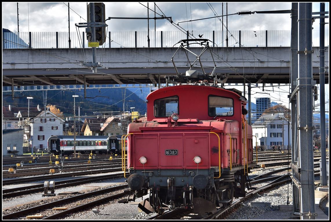 Ee 3/3 16383 in Chur. (10.11.2018)