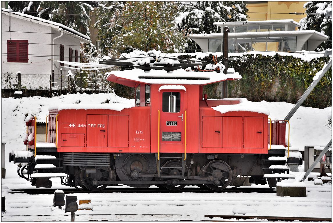 Ee 3/3 16440 im Winterschlaf in Chur. (28.10.2018)