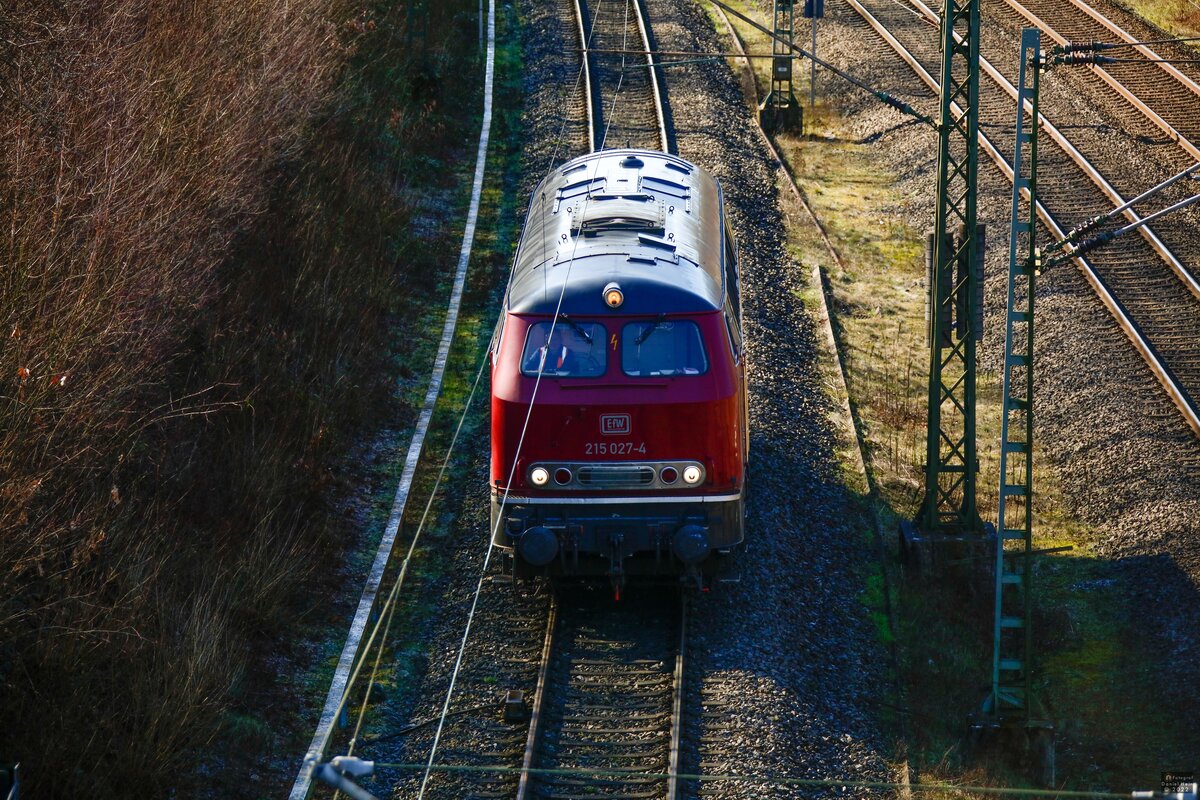 EfW 215 027-4 in Bochum, Februar 2022.