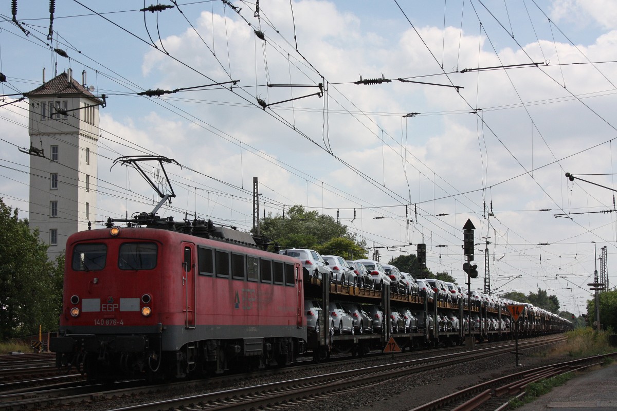 EGP 140 876 am 6.8.13 mit einem Autozug in Verden (Aller).