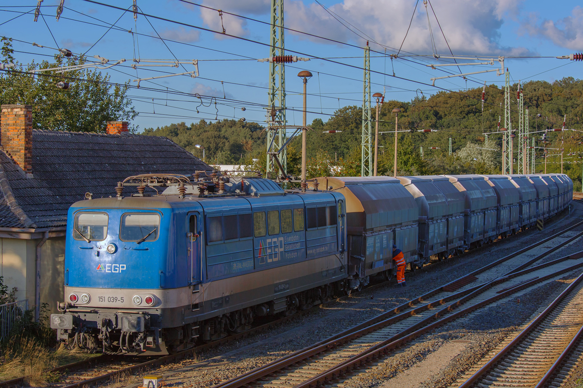 EGP mit einem Kreidezug in Bergen auf Rügen. - Sep. 2015