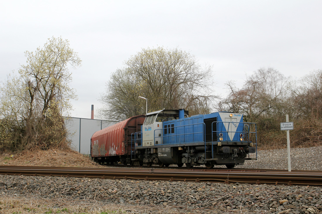 Ehem. RTB Cargo V 107  Sally  (mittlerweile Captrain) // Düren (Gleisanschluss Kanzan Spezialpapiere) // 15. Februar 2019