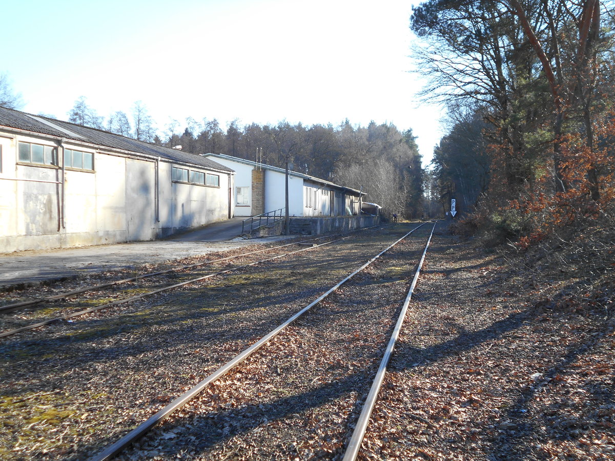 Ehemalige Ladestelle Useriner Straße an der Strecke zum Neustrelitzer Hafen am 16.Februar 2019.