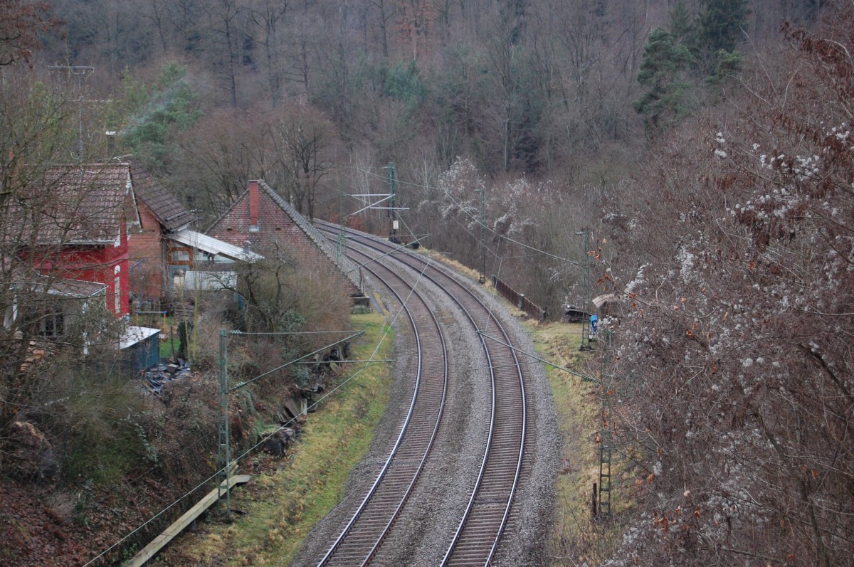 Ehemaliger Haltepunkt Wildpark an der Gäubahn am 9. Januar 2016