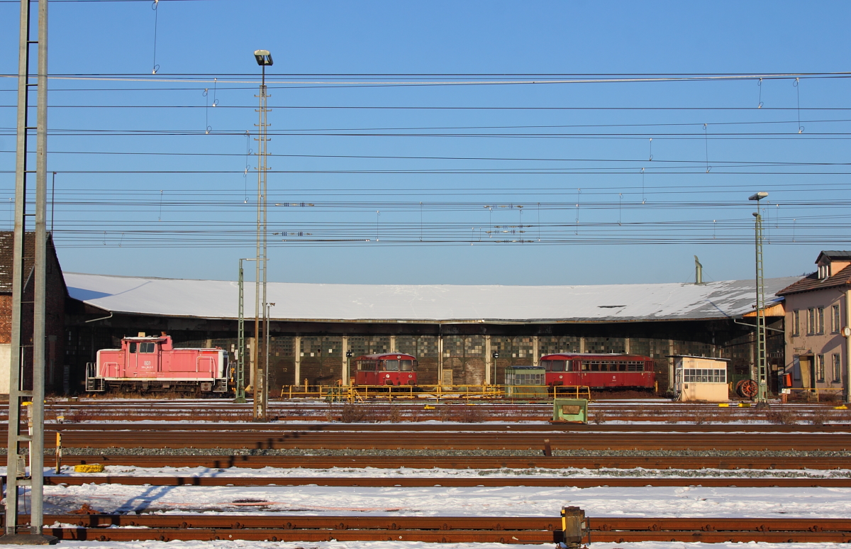 Ehemaliger Lokschuppen des BW Lichtenfels am 29.01.2017.