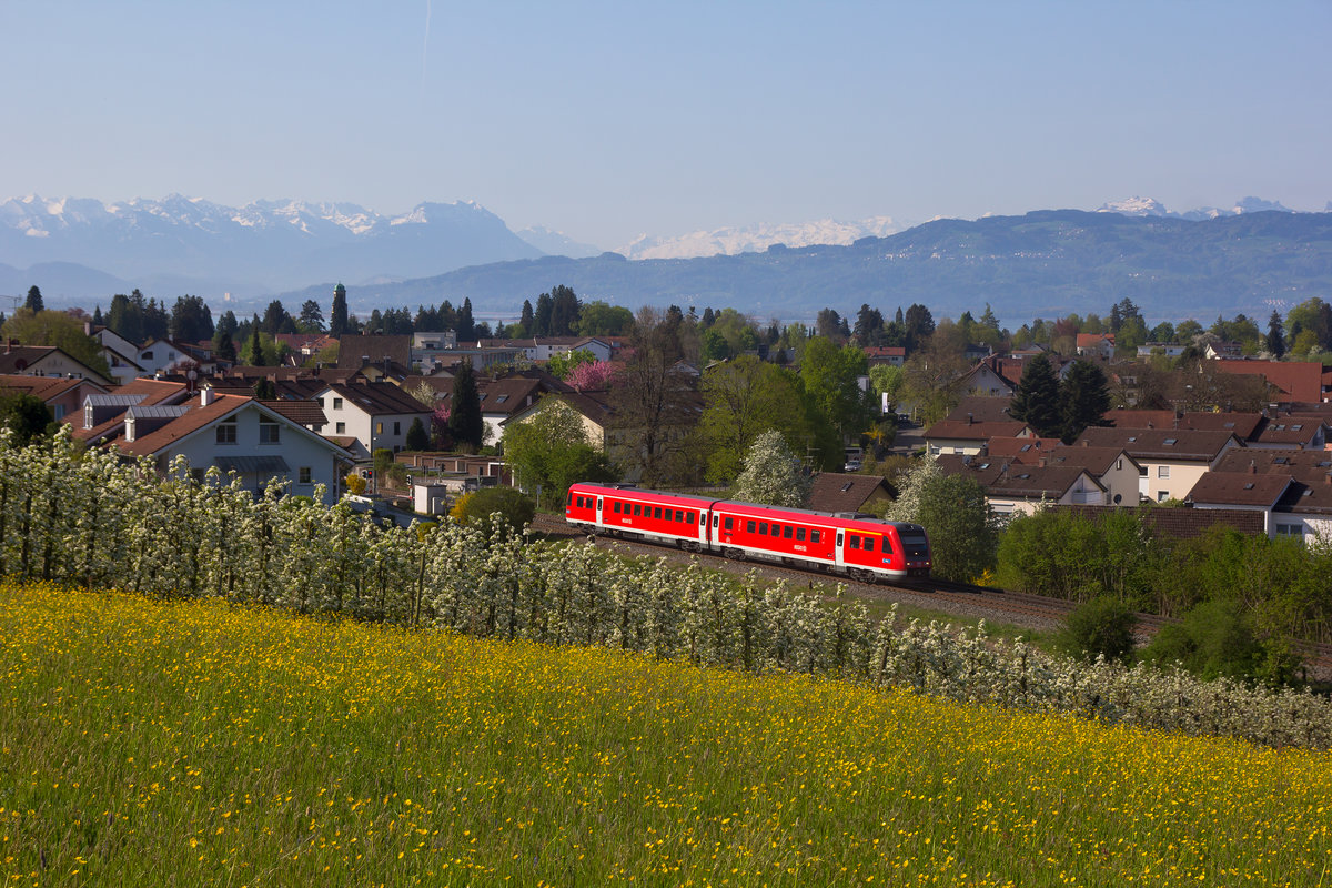 Ein 612 fährt den Hoyer Berg hinauf aus Lindau kommend. 21.4.18