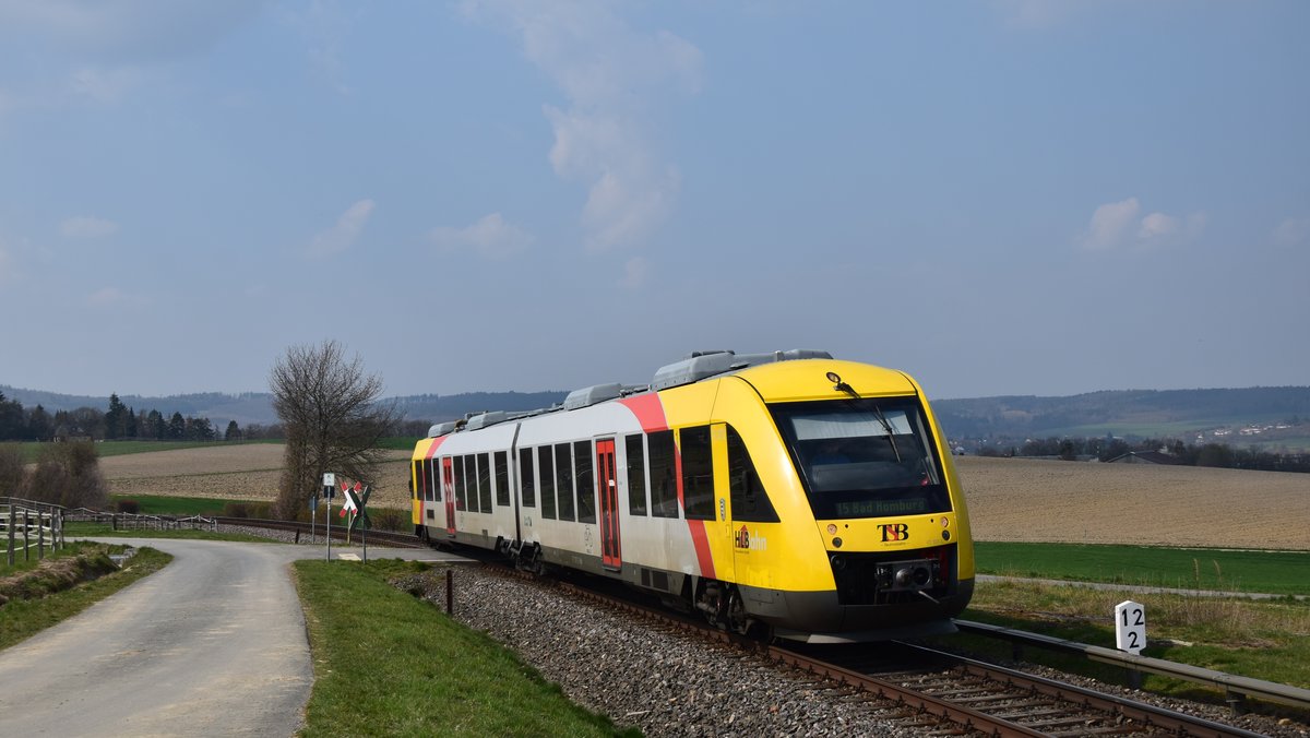 Ein 648 auf der Fahrt als RB15 Brandoberndorf - Bad Homburg kurz hinter Neu Anspach. Aufgenommen am 31.3.2019 13:46