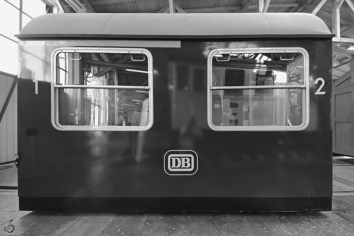 Ein Abteilwagenabschnitt der DB, welcher 1970 gebaut wurde, war Anfang August 2020 in der Lokwelt Freilassing ausgestellt.