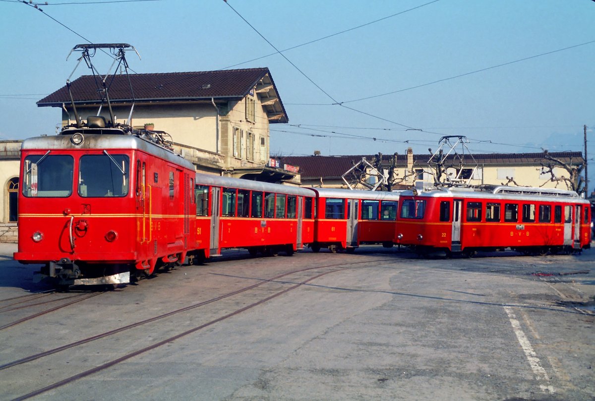 Ein Foto, das in Bex viele Jahre lang wiederholt werden konnte. April 1980. Digitalisiert von einer Kodak-Folie.