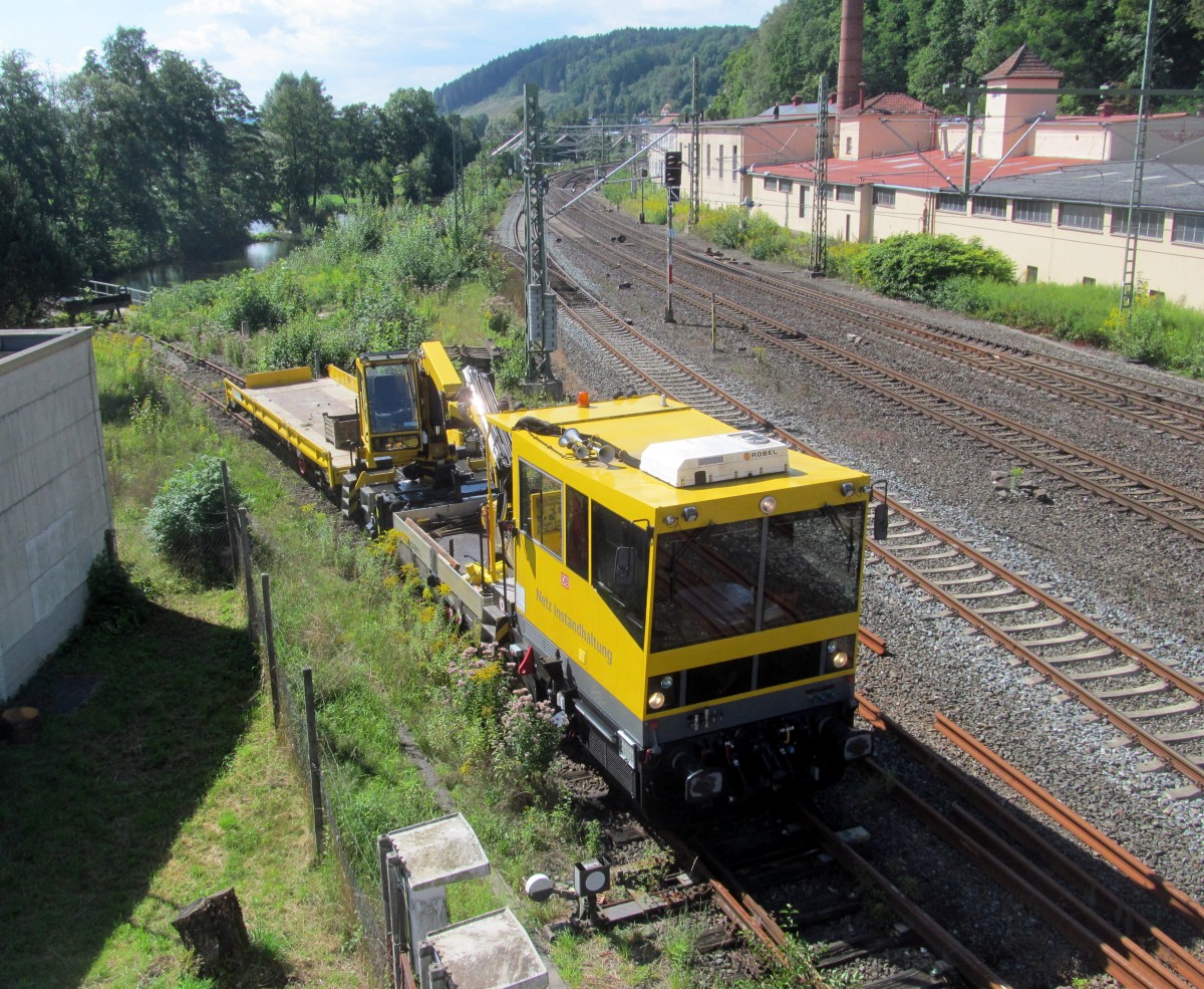 Ein GAF rangiert am 28. August 2014 über das Rodachtalbahngleis im Bahnhof Kronach.