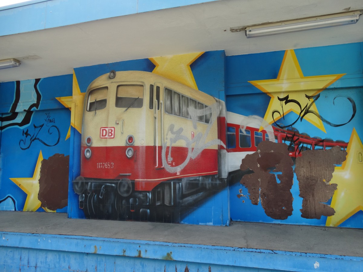 Ein Gemälde einer 113 am 24.04.14 in Neu-Isenburg Bhf 