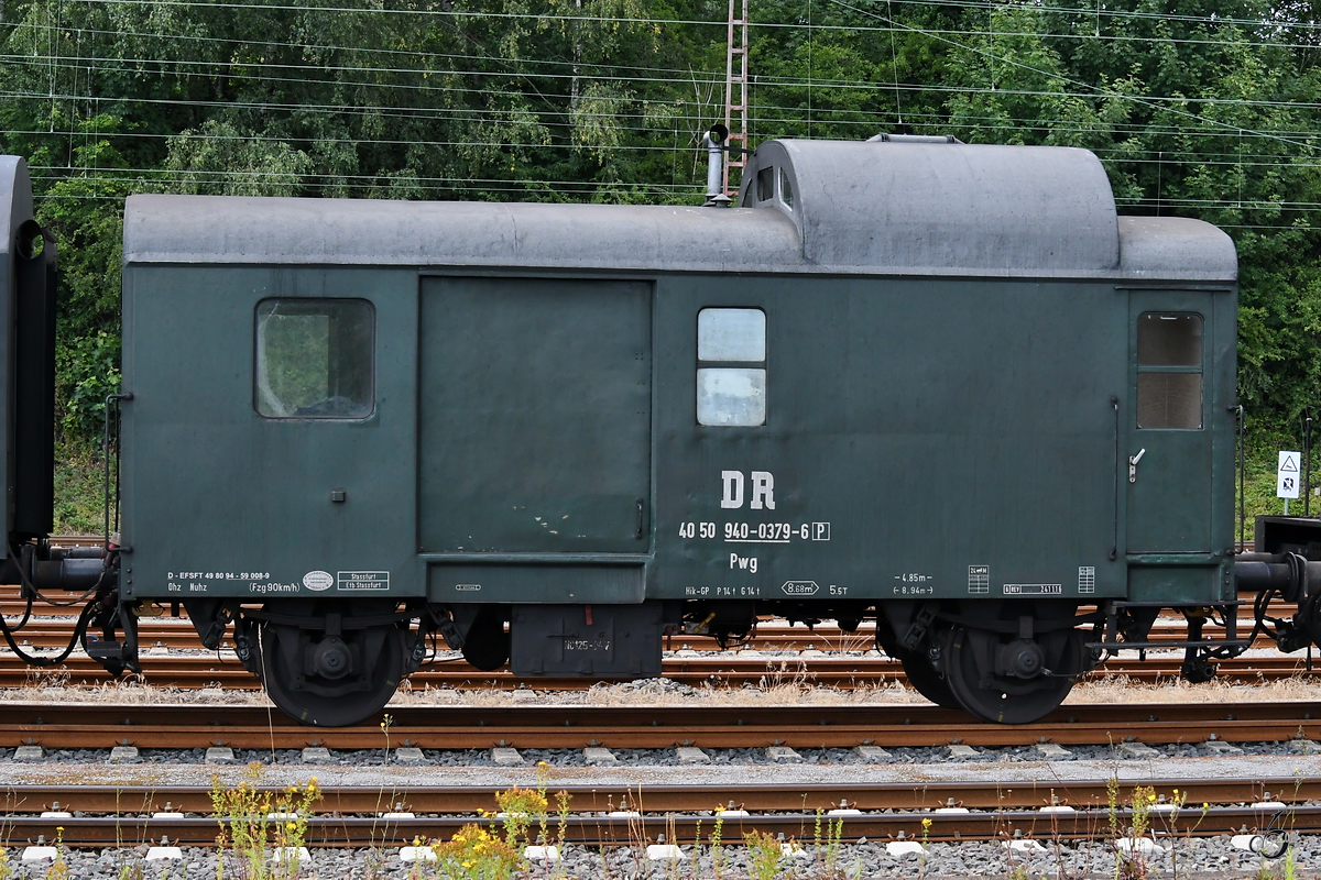 Ein Gepäckwagen 40 50 940-0379-6 Pwg Anfang Juli 2019 zu Gast in Altenbeken.