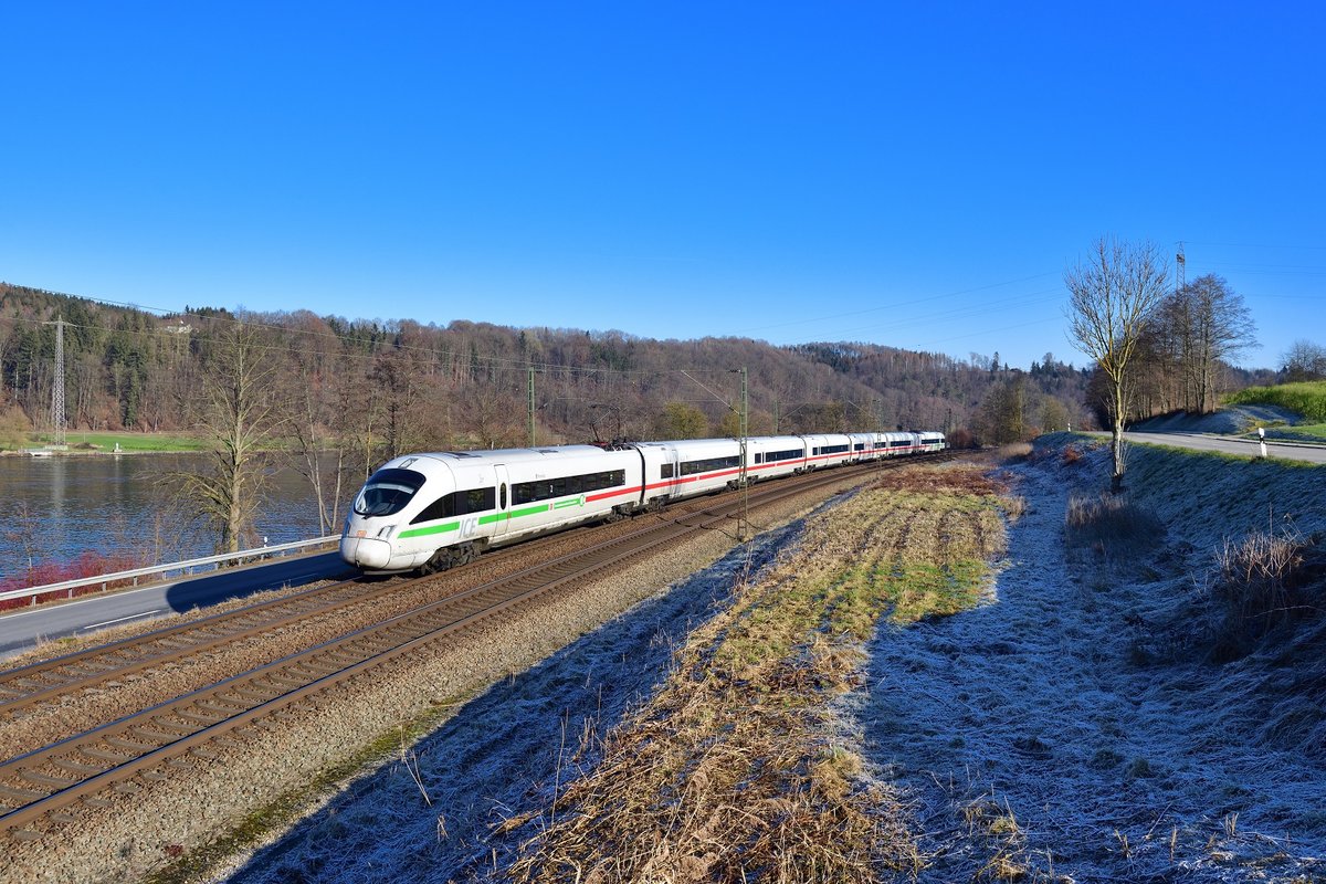 Ein ICE-T am 02.01.2020 bei Sandbach.