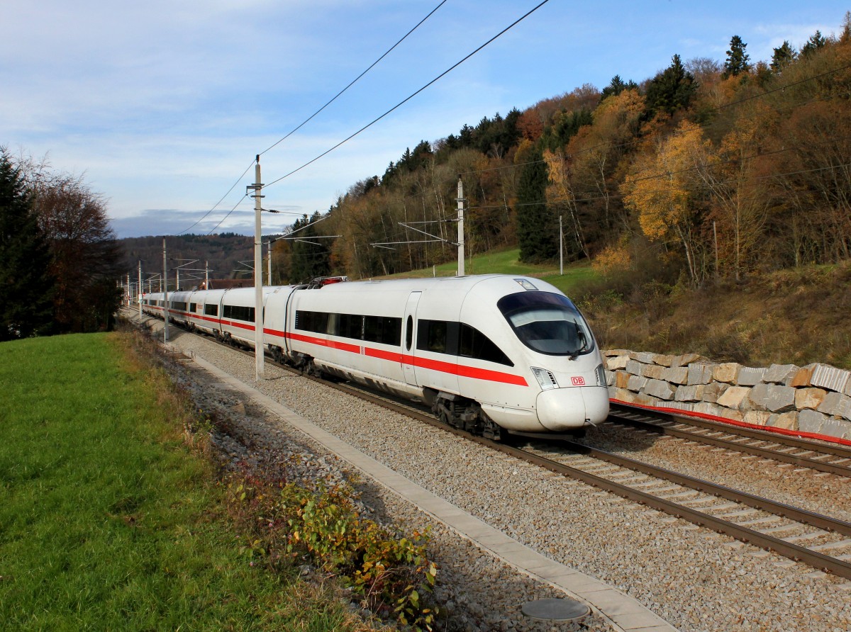 Ein ICE-T nach Wien am 10.11.2013 unterwegs bei Wernstein.