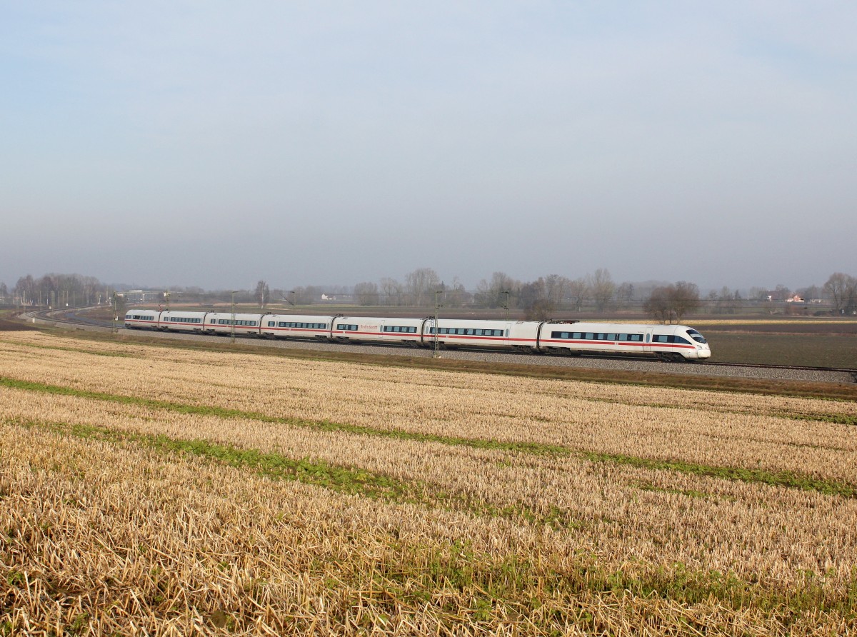 Ein ICE-T nach Wien am 12.01.2014 unterwegs bei Unternberg.