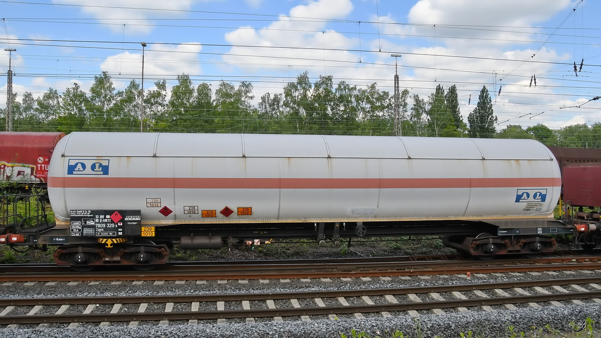 Ein Kesselwagen Mitte Mai 2020 in Bochum-Langendreer.