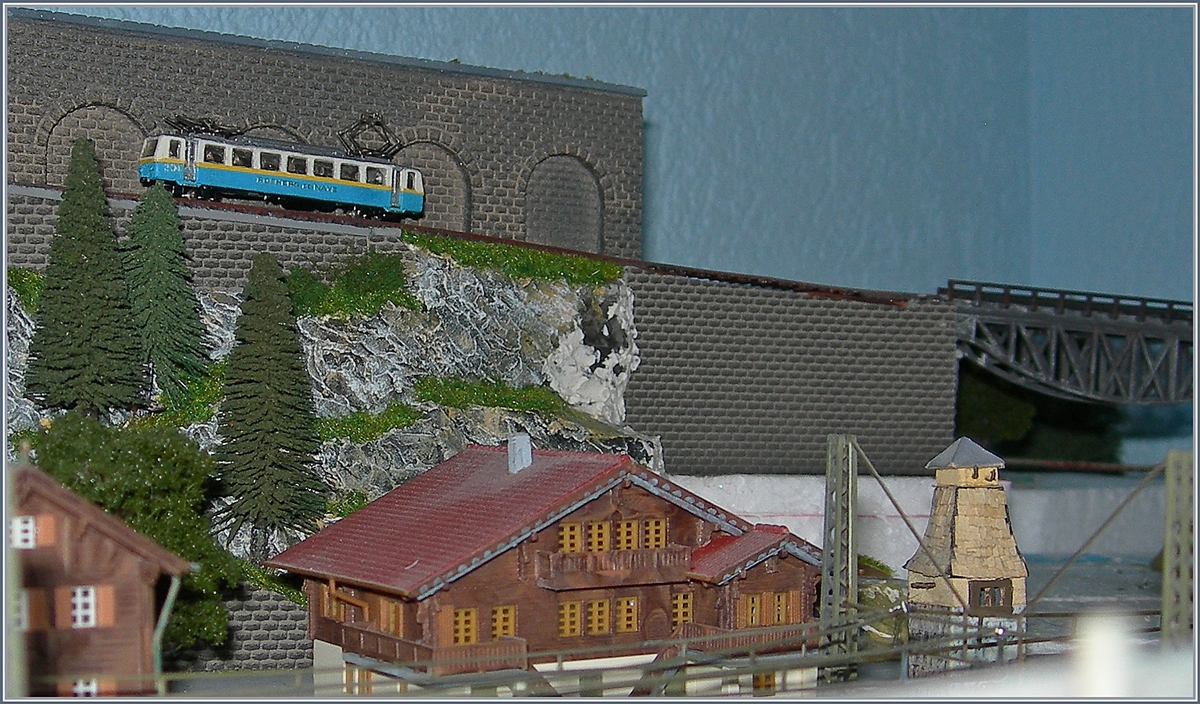 Ein kleines Flecken Sommerlandschaft ist gestaltet, doch es bleibt noch eine Menge Bastelarbeit auf die ich mich freue.
Ze Bhe 2/4 204 auf meiner Z Spur Anlage. 
(Massstab 1:220 / Z 6.5 mm Spur, Ze 3 mm Spur T Gauge System)
4. Nov. 2016