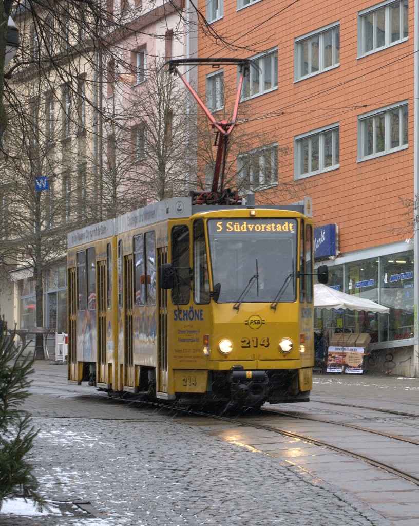 Ein KT4 zur Südvorstadt in der Bahnhofsstraße. 12.07.2013 13:13 Uhr.