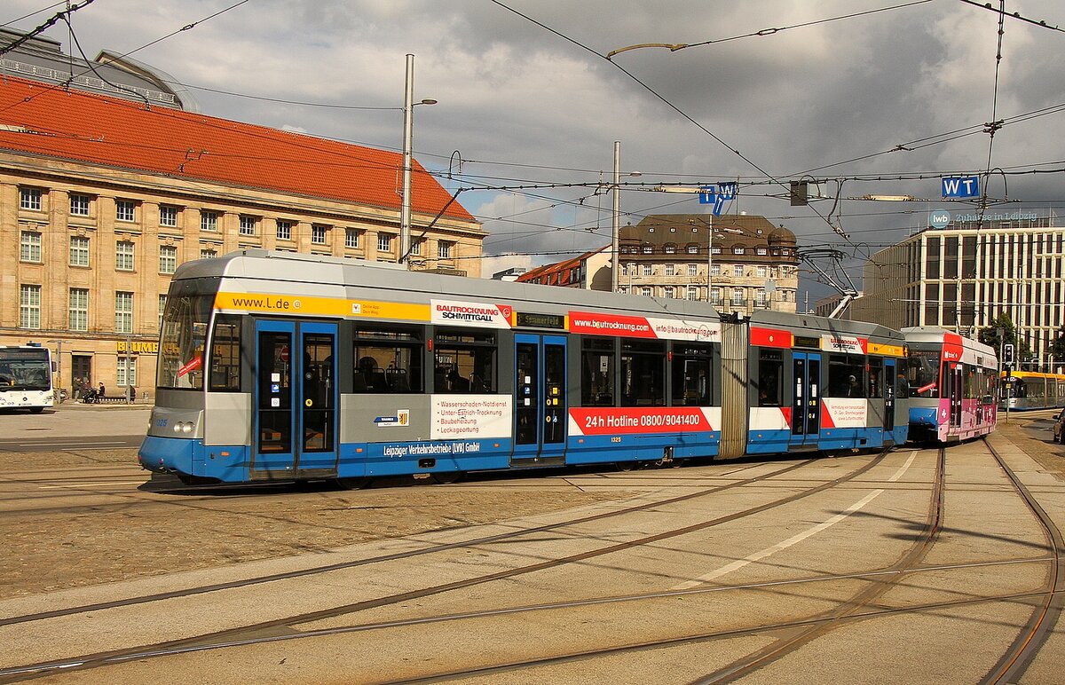 Ein Leoliner NGTW6, eine Eigenentwicklung der Leipziger Verkehrsbetriebe Heiterblick (HeiterBlick GmbH), der ursprünglich einmal die Tatrafahrzeuge beerben sollte.