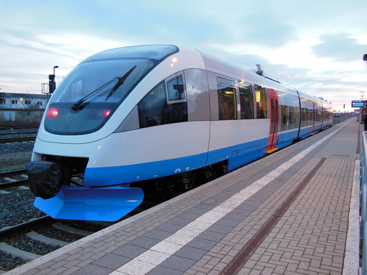 Ein letztes mal ein Bild aus Halberstadt vom EX OLA Talent 0004 am 21.12.2013, seine neue Heimat Bayern bei der BOB.