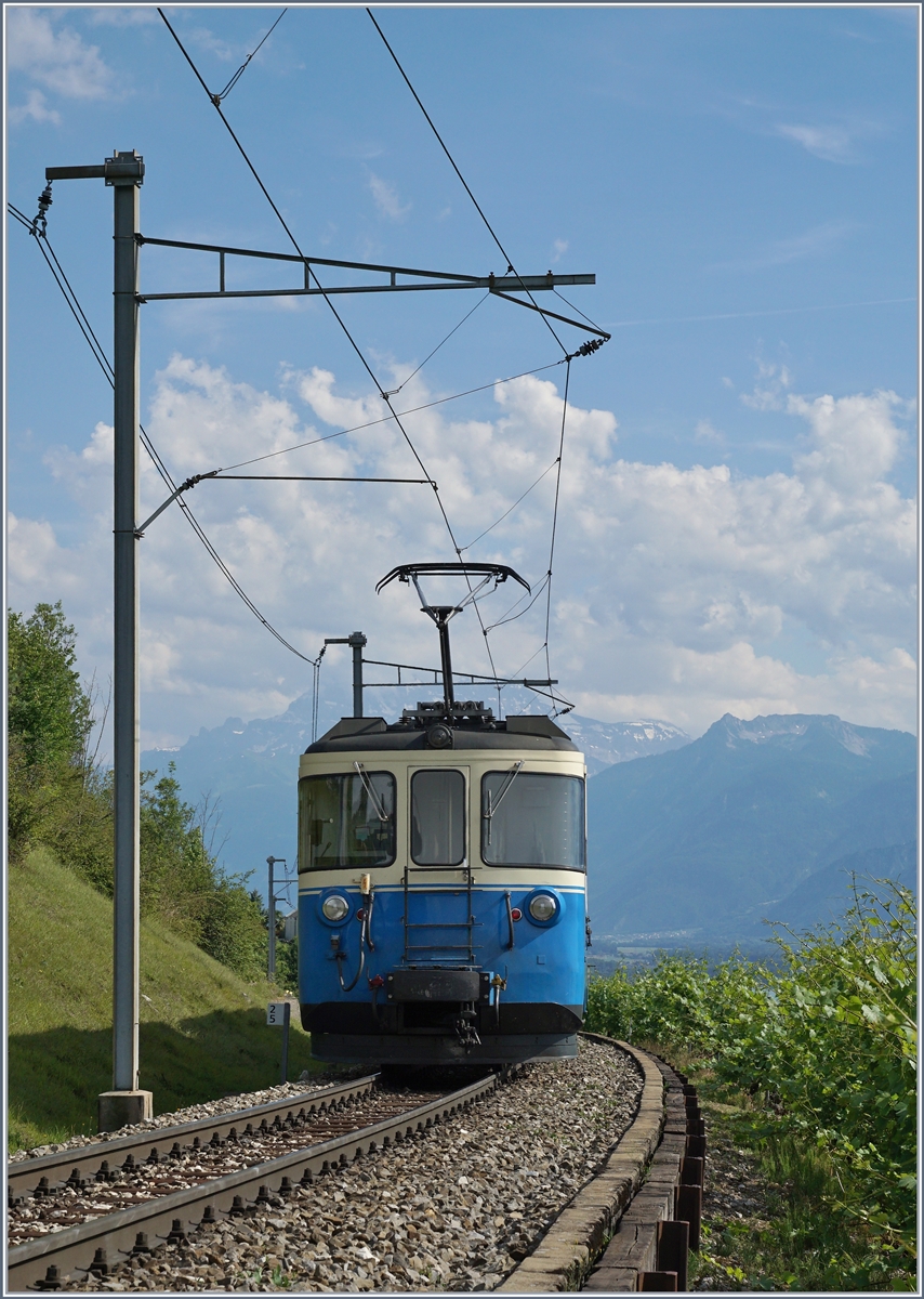 Ein MOB ABDe 8/8 (Serie 4000) bei Kilometer 2.5 kurz nach Planchamp. 

21. Juni 2018