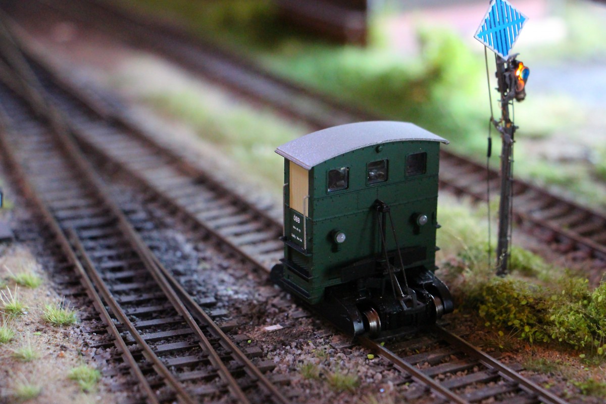 Ein nicht ganz Typisches Modell für die Sulmtalbahn oder Graz Köflacher Eisenbahn hat auch einen Platz auf der über 125 Meter langen Modulanlage gefunden. Ein solcher Breuer Lokomotor wurde erst kürzlich unerwarteter Weise und aus unbekanntem Grund ins Technische Eisenbahnmuseum Lieboch gebracht. 9.06.2014 