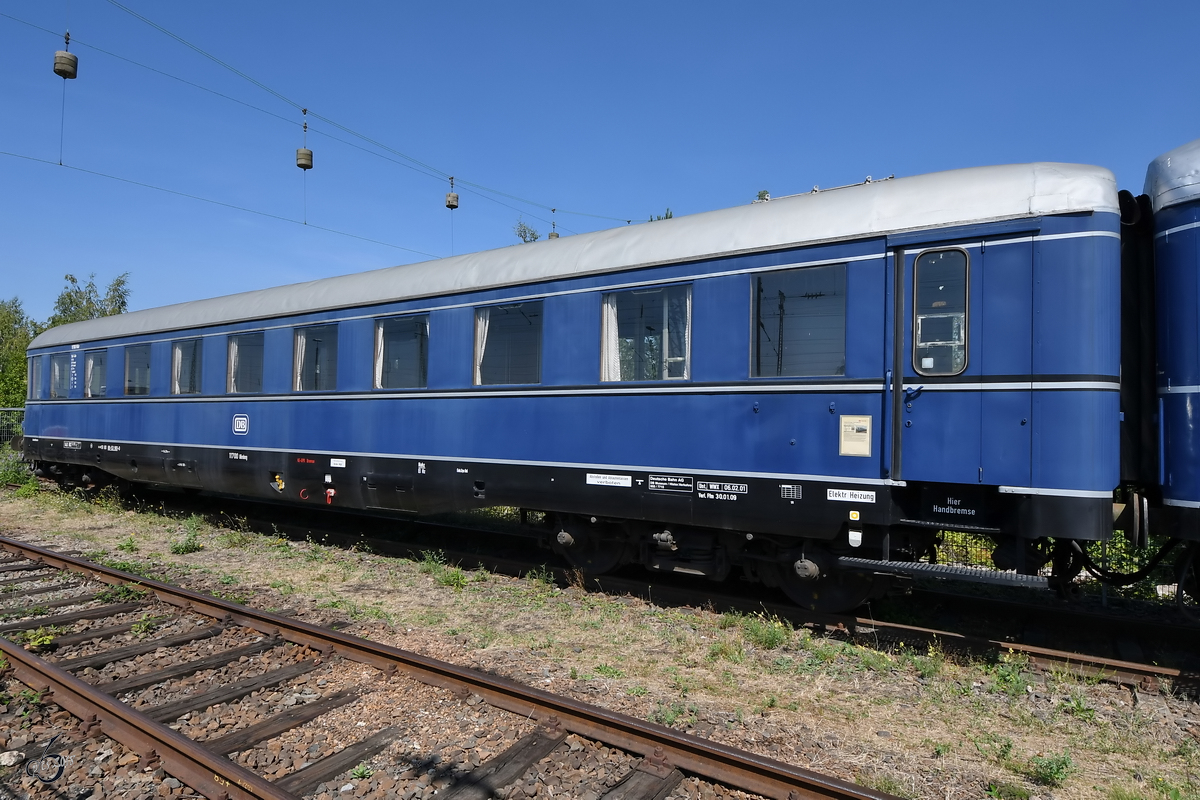 Ein Personenwagen im August 2018 im Eisenbahnmuseum Koblenz.