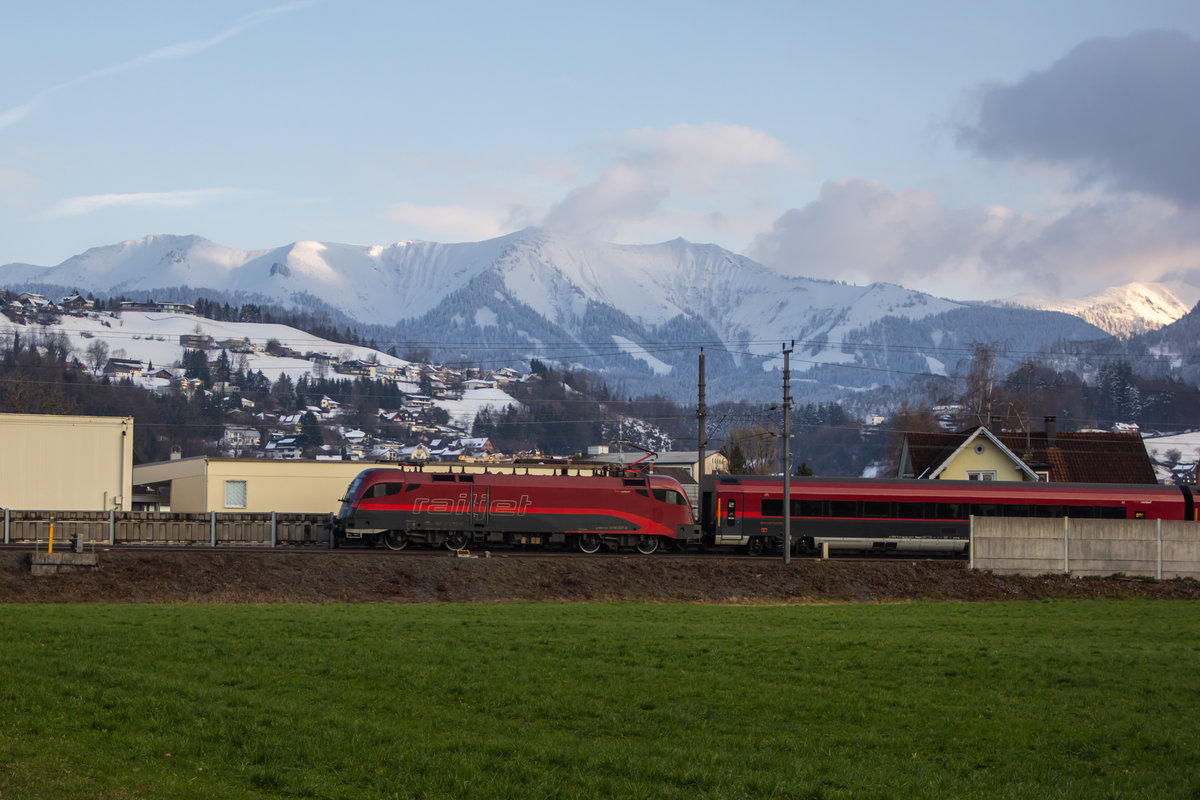 Ein Railjet in Dornbirn, 18.3.21
