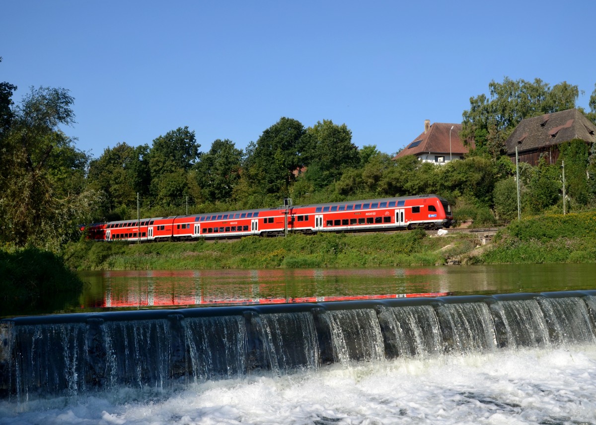 Ein RE nach N�rnberg am 07.09.2013 bei Moosburg.