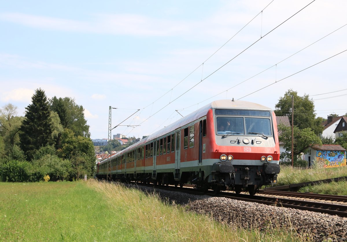 Ein RE nach Tbingen Hbf am 20.7.2018 bei Wernau. 