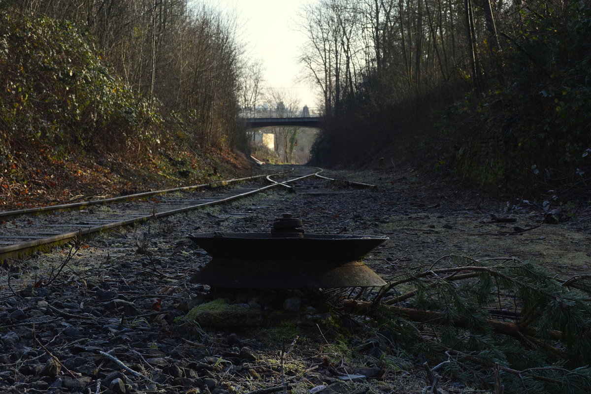 Ein Relikt aus verganger Zeit. Eine alte Umlenkrolle zum rangieren. Gesehen in Vaihingen Enz.

Vaihingen 28.12.2019