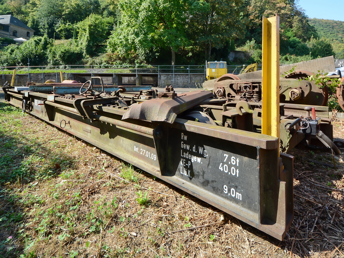 Ein Rollwagen in Brohl-Lützing. (August 2018)