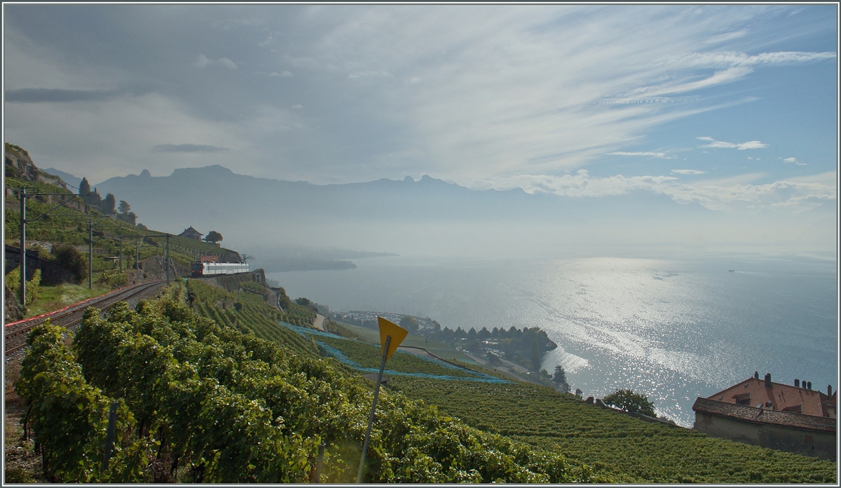 Ein SBB RBDe 560 (Domino) verkehrt als S 31 12066 von Vevey nach Puidoux-Chexbres und erreicht in wenigen Minuten Chexbres.
3. Okt. 2015