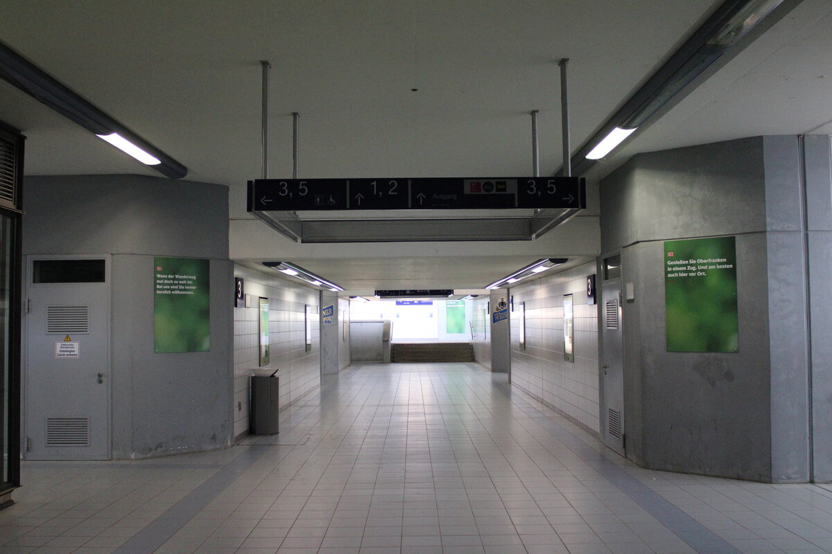 Ein Teil der Bahnhofsunterführung am 04.05.2024 in Lichtenfels.
