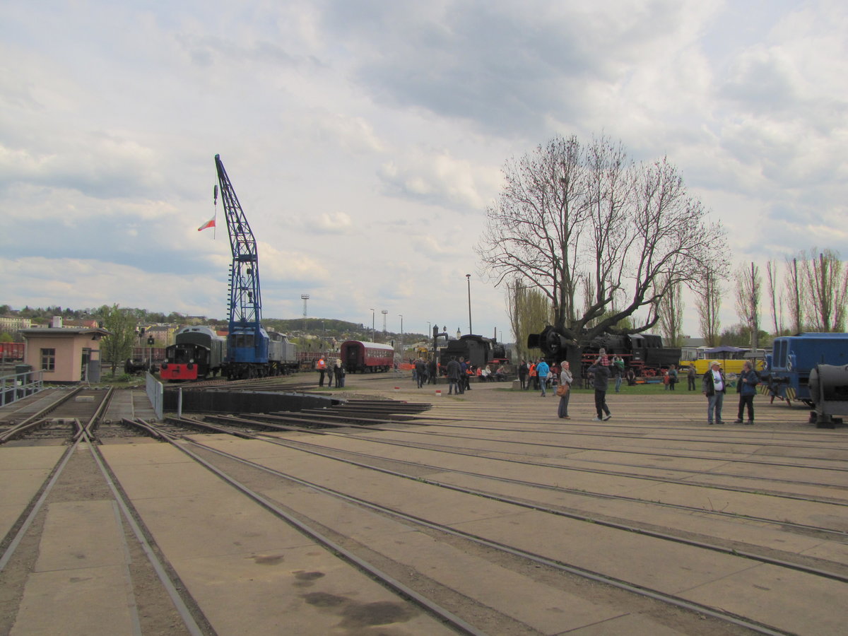 Ein Teil des früheren Bw Gera am 30.04.2016 beim Eisenbahnfrühling in den Geraer Eisenbahnwelten.