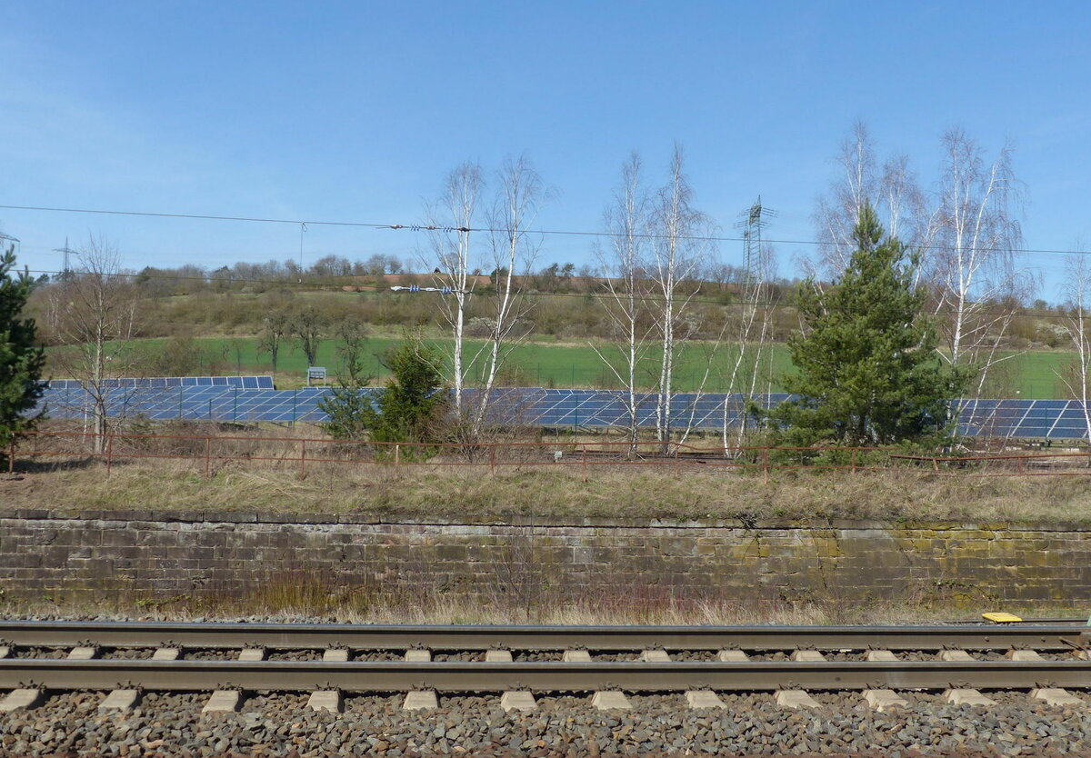 Ein Teil der frheren Gleisanlagen am 11.04.2022 in Gerstungen.