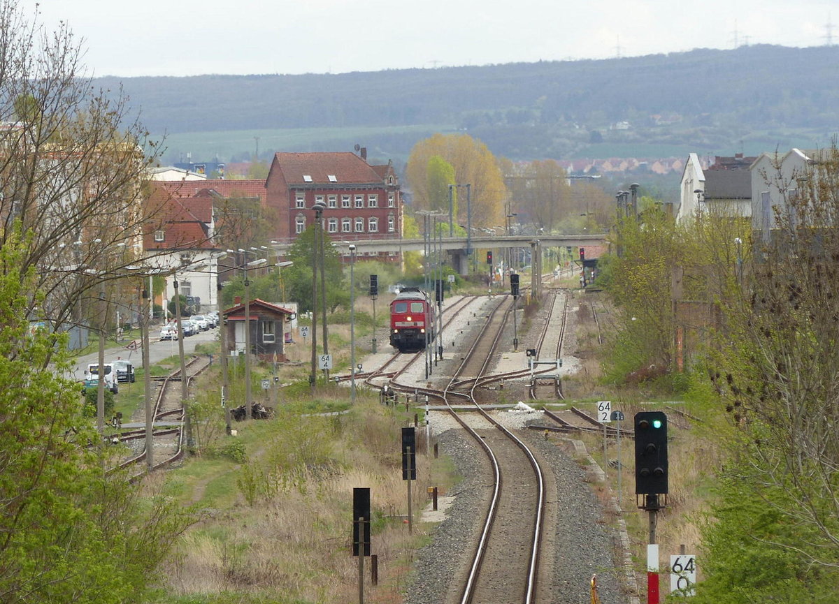 Ein Teil der Gleisanlagen am 11.04.2017 in Erfurt Nord.
