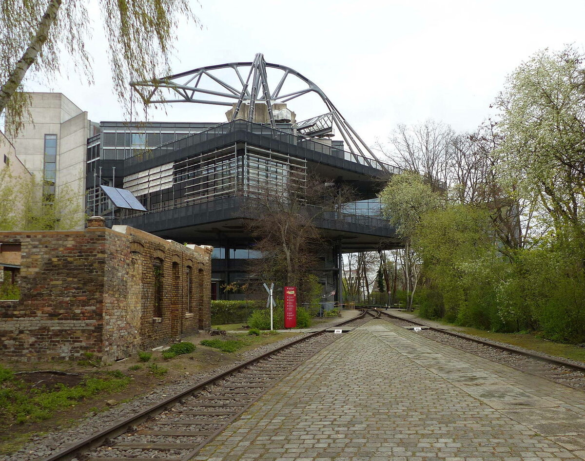 Ein Teil der Gleisanlagen am 20.04.2022 im Deutschen Technikmuseum Berlin.