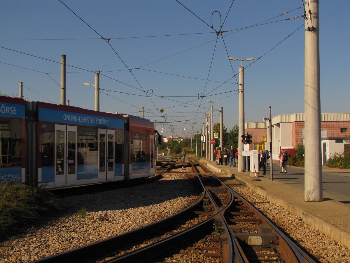 Ein Teil der Gleisanlagen im Betriebshof Urbicher Kreuz am 28.09.2013, während dem Tag der offenen Tür.