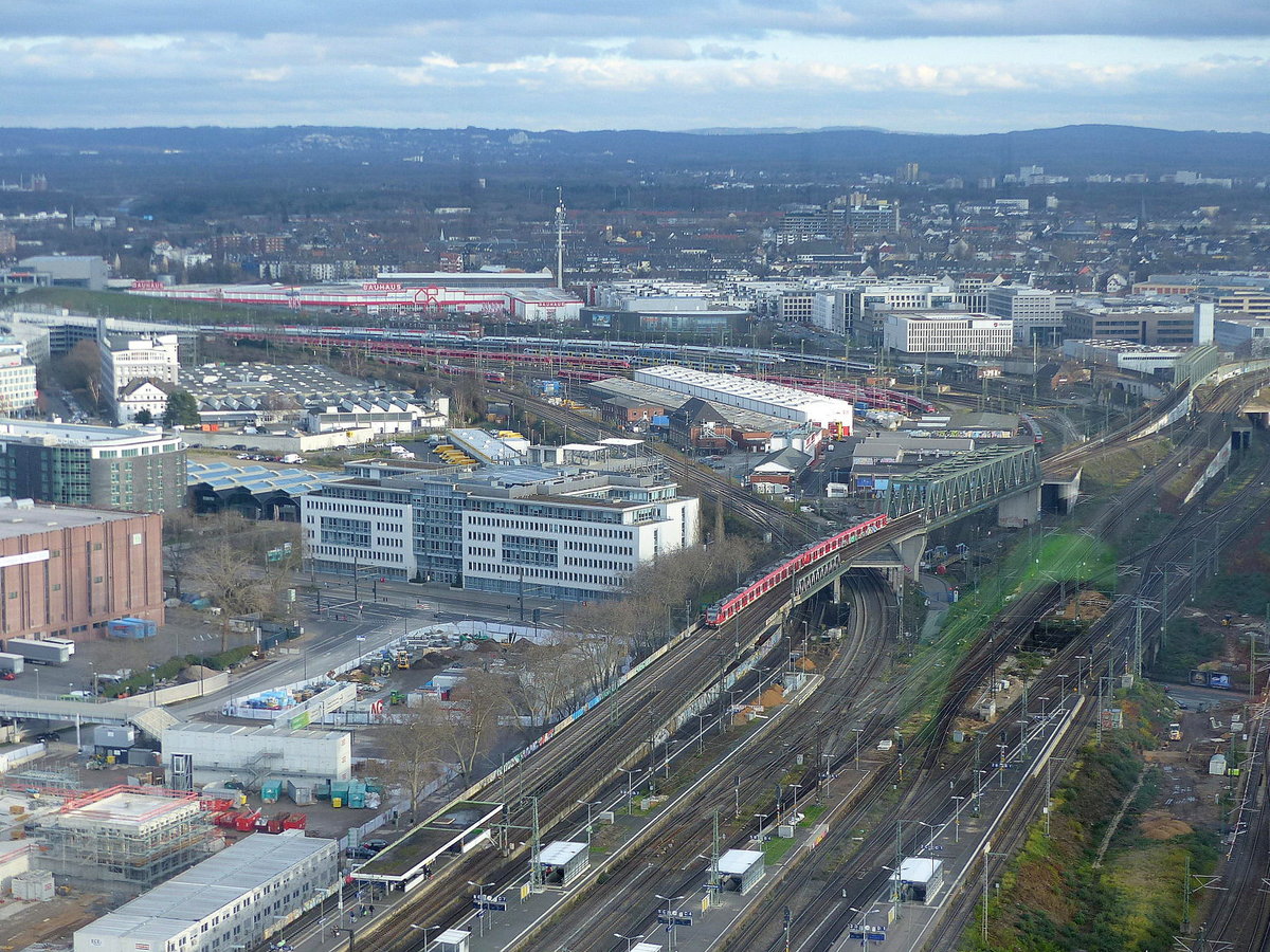 Ein Teil der Gleisanlagen vom Bw Kln-Deutzerfeld am 21.12.2019.