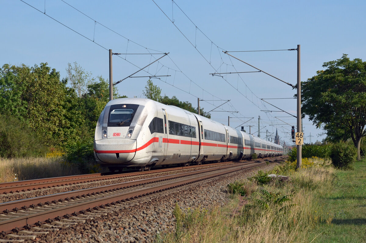 Ein Triebzug der Reihe 412 wurde am 04.09.22 wegen einer Signalstörung durch Greppin nach Berlin umgeleitet. 