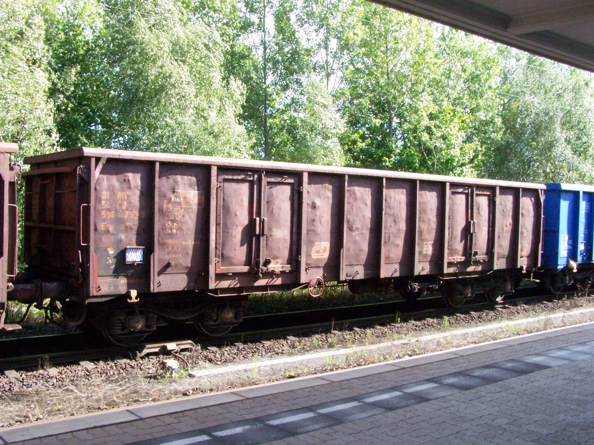 Ein tschechischer Eas-u (also mit Stirnklappe-s. links außen) am 13.8.2013 in Braunschweig. Wagennummer 31 54 CD 596 4 753-7.