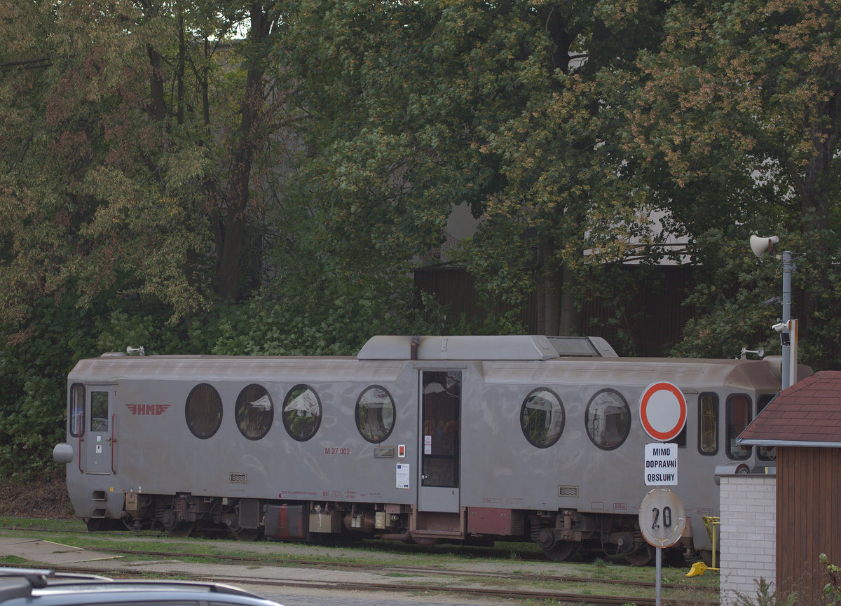 ein TW der Baureihe  M27 in Jindrichuv - Hradek. Hier M27.002
22.09.2018 10:53 Uhr.