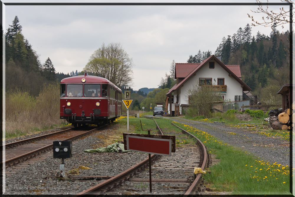 ein Ürdinger auf der Rodachtahlbahn hier bei Steinwiesen am 04.04.14