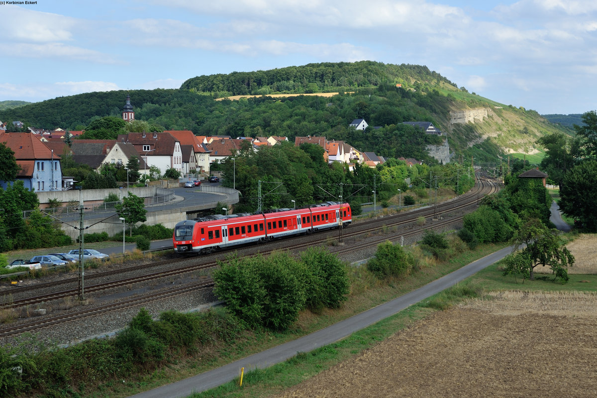 Ein unbekannter 440er als RB58058 von Treuchtlingen nach Karlstadt(Main) bei Retzbach-Zellingen, 23.07.2015