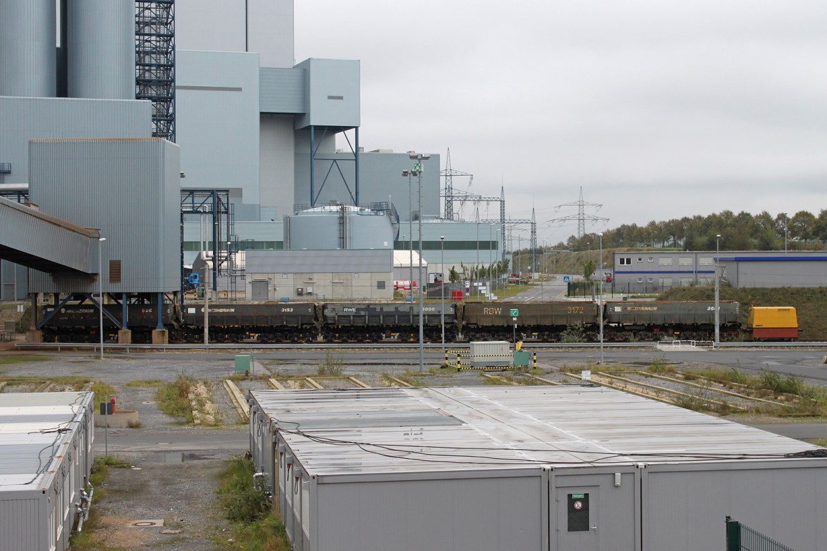 Ein Vollert Rangier Robot am 25.10.14 am Kraftwerk Neurath.